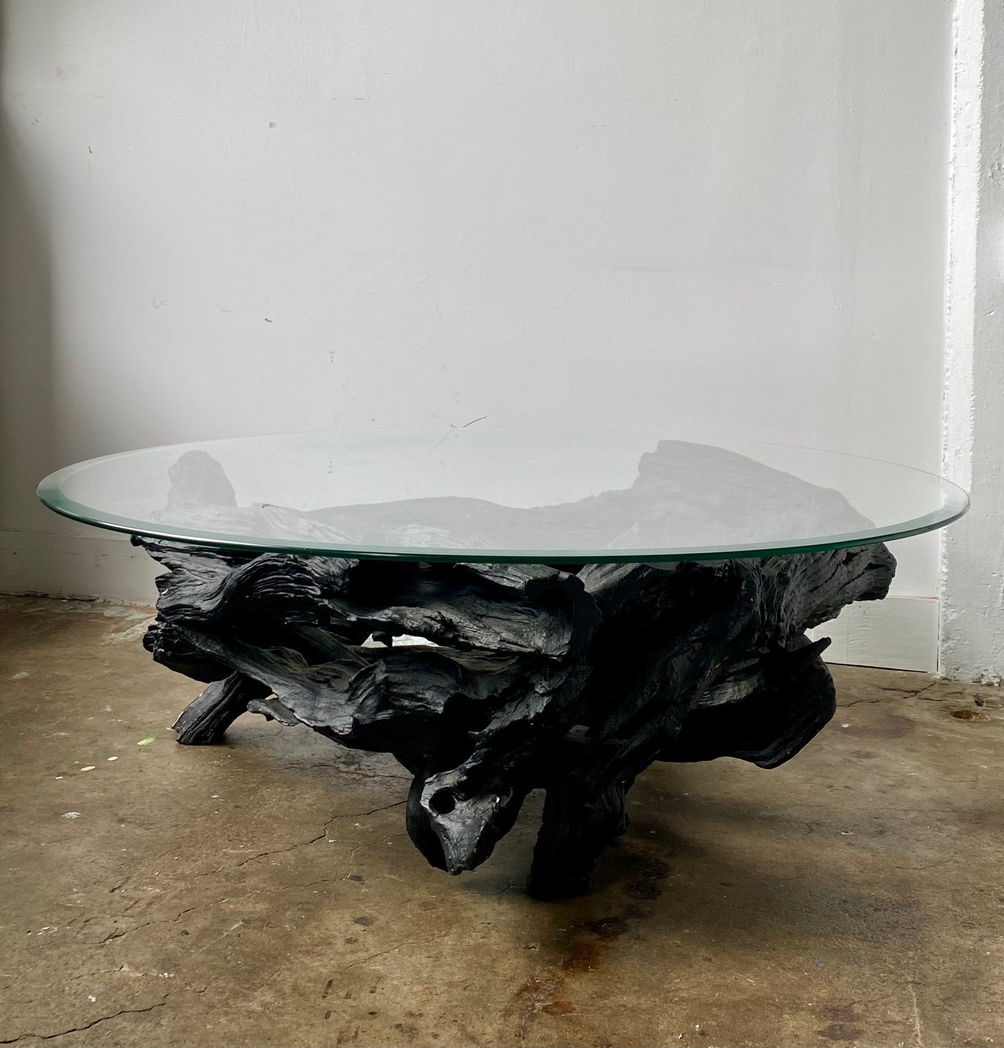 MCM FAUX DRIFTWOOD COFFEE TABLE