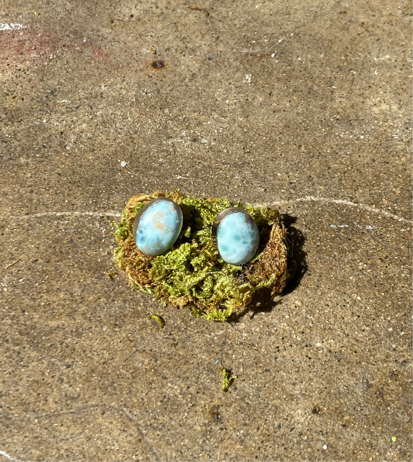 LARIMAR STUD EARRINGS