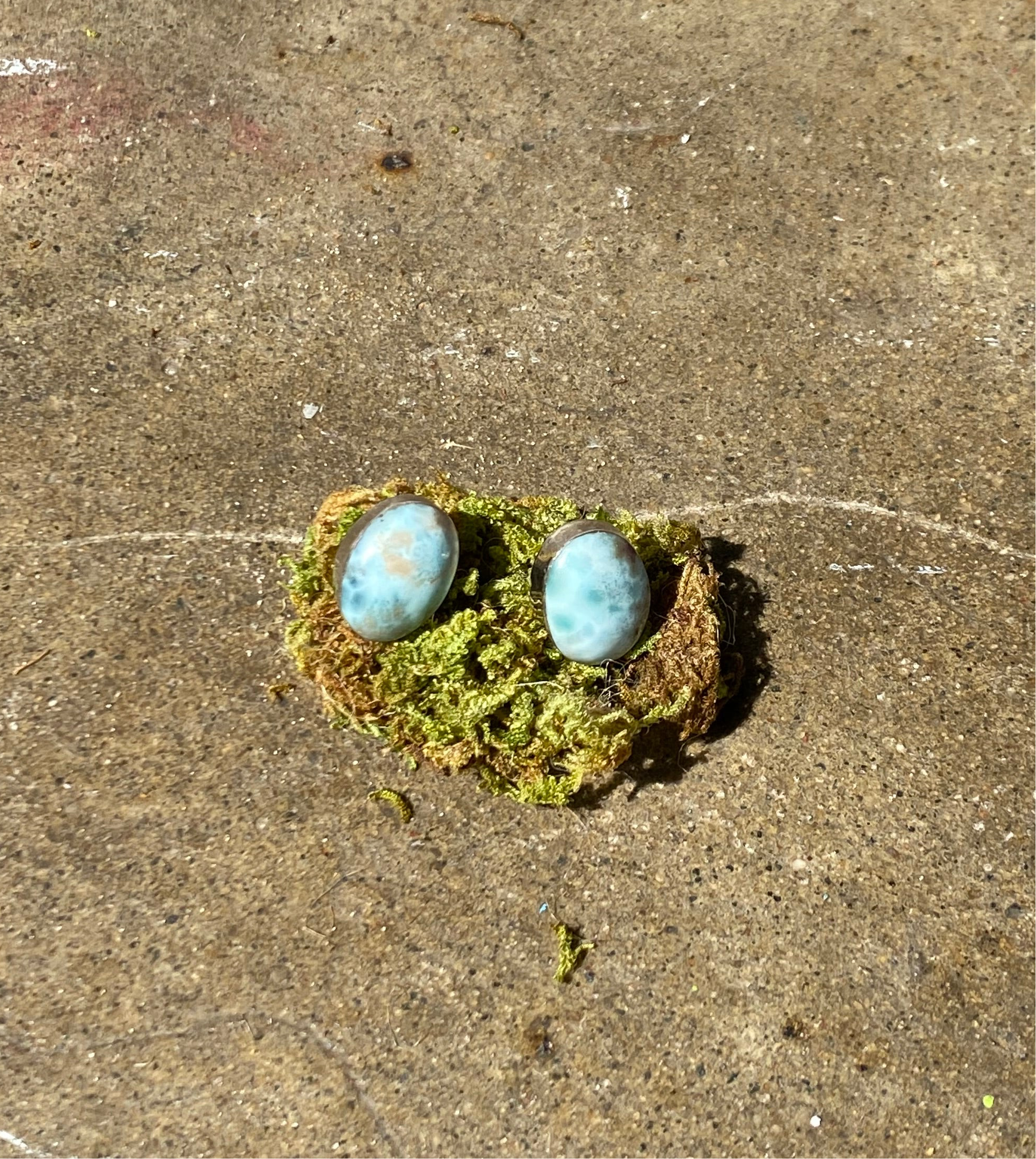 LARIMAR STUD EARRINGS