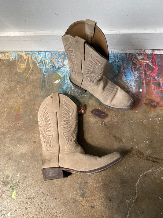 Distressed Suede Ariat Cowboy Boots