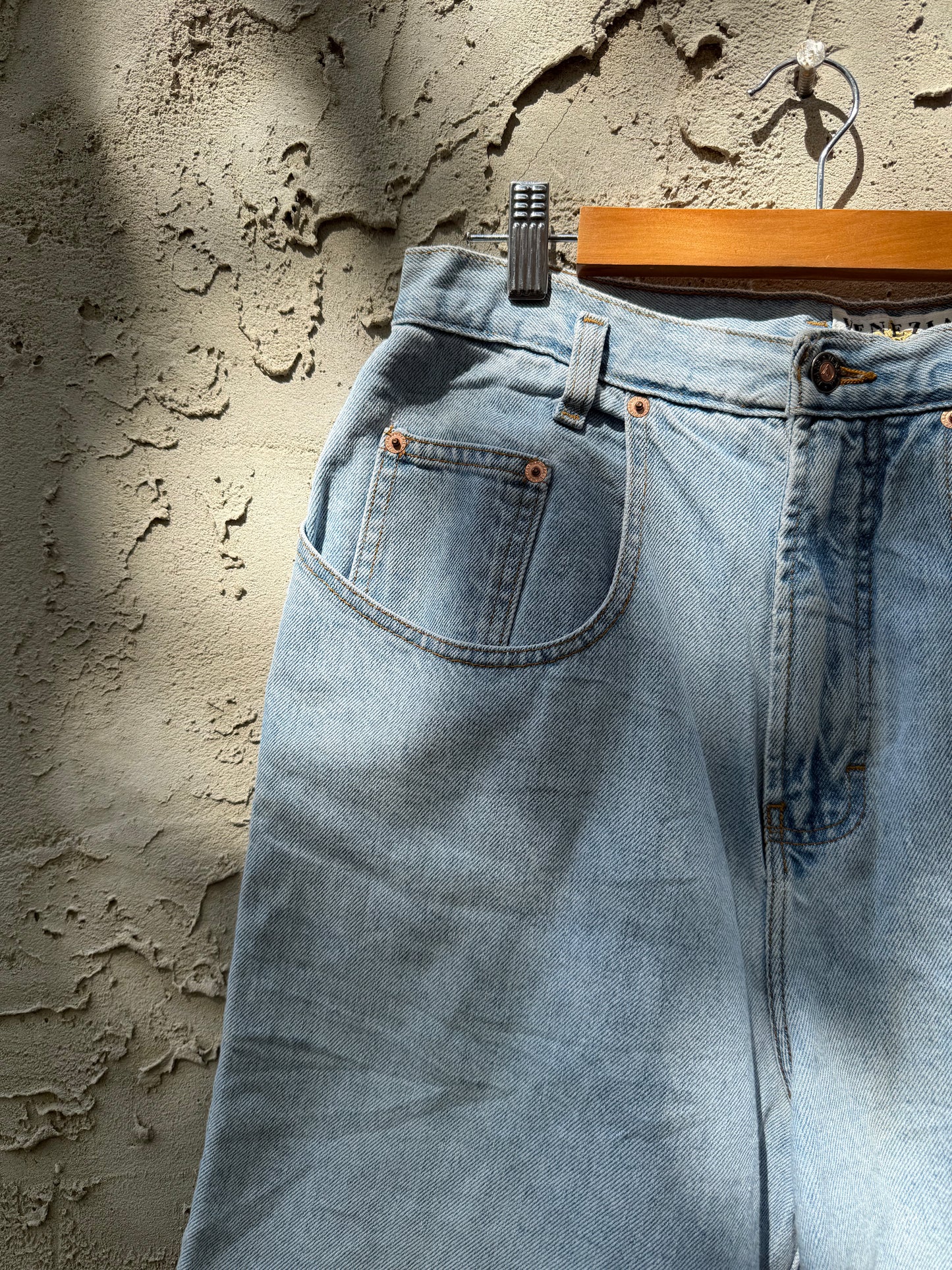 Venezia Vintage High-Waisted Denim Shorts