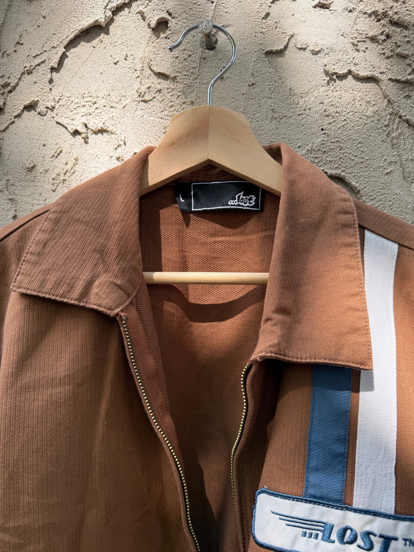 Lost™ Vintage Brown Zip-Up Jacket