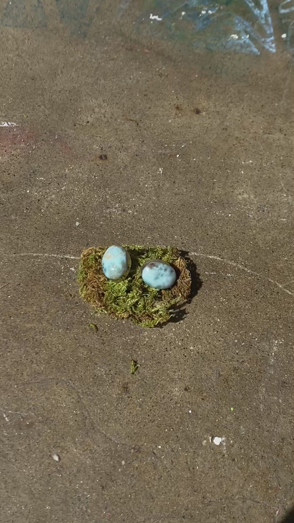 LARIMAR STUD EARRINGS